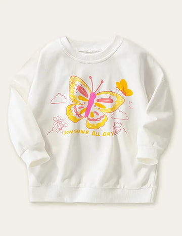 Butterfly Printed Long-Sleeve T-shirt - Mini Taylor
